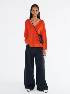 PARFOIS Lange Halsketten>100% Strickpullover Orange