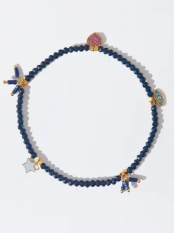 PARFOIS Ohrringe>Armband Aus Stahl Mit Charms Marineblau