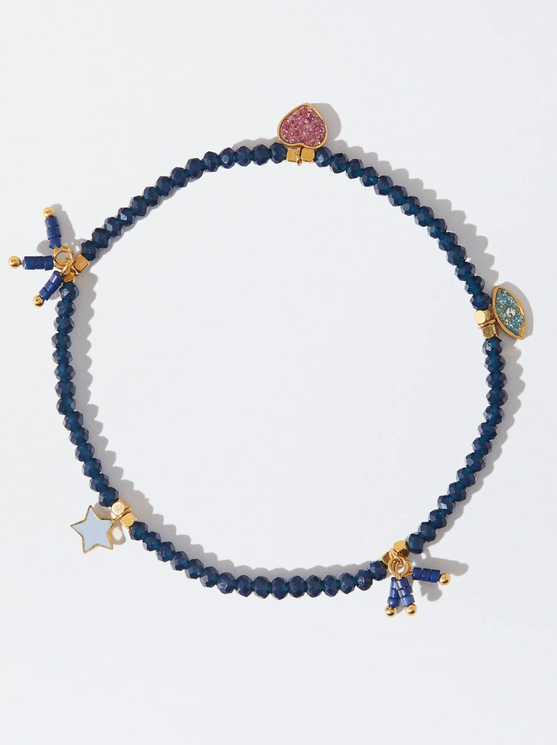 PARFOIS Ohrringe>Armband Aus Stahl Mit Charms Marineblau