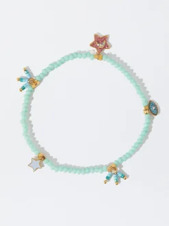 PARFOIS Ohrringe>Armband Aus Stahl Mit Charms Gr&uuml;n