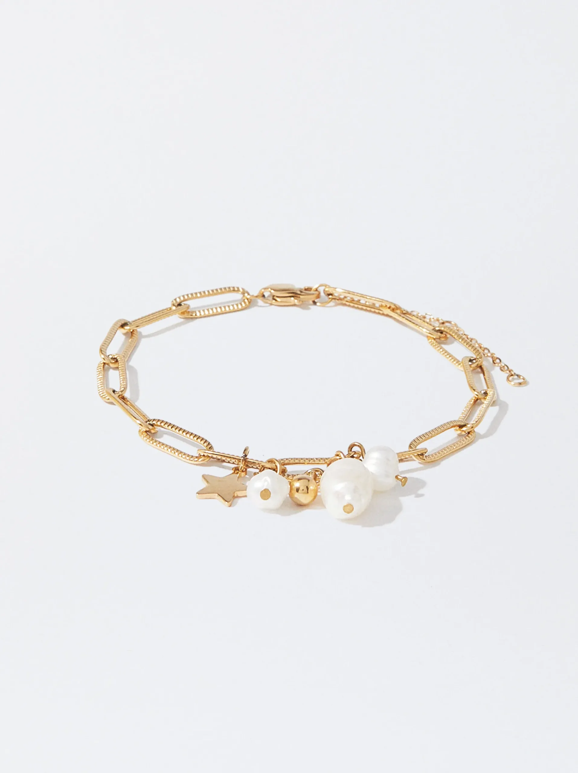 PARFOIS Ohrringe>Armband Aus Stahl Mit Charms Golden