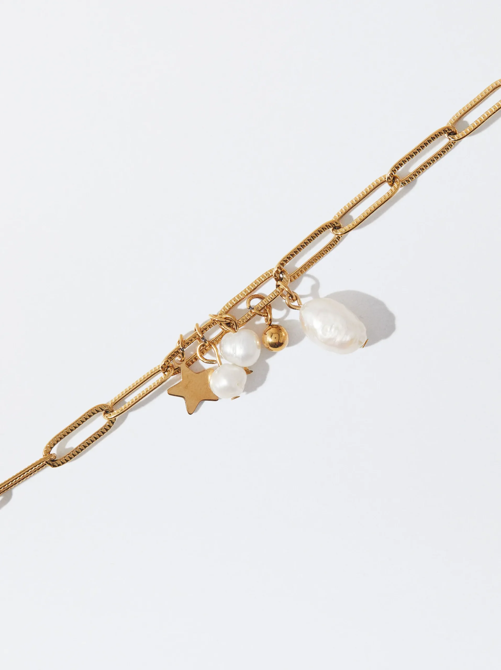 PARFOIS Ohrringe>Armband Aus Stahl Mit Charms Golden
