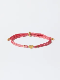 PARFOIS Ohrringe>Armband Aus Stahl Mit Herz Rosa
