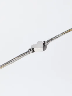 PARFOIS Ohrringe>Armband Aus Stahl Mit Herz Silber