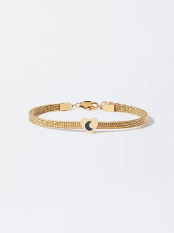 PARFOIS Ohrringe>Armband Aus Stahl Mit Herz Marineblau