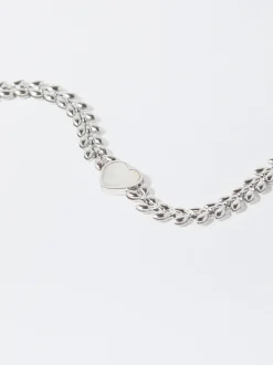 PARFOIS Ohrringe>Armband Aus Stahl Mit Herz Silber