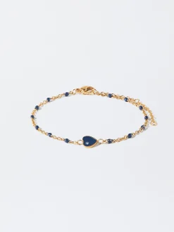 PARFOIS Ohrringe>Armband Aus Stahl Mit Herz Blau