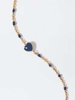 PARFOIS Ohrringe>Armband Aus Stahl Mit Herz Blau