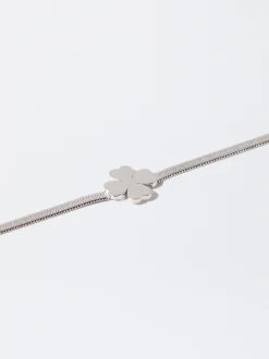 PARFOIS Ohrringe|Mittlere Ohrringe>Armband Aus Stahl Mit Kleeblatt Silber