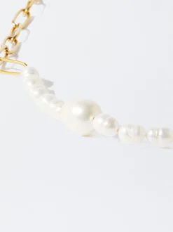 PARFOIS Armbänder>Armband Aus Stahl Mit Perle Golden