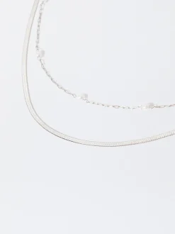 PARFOIS Ohrringe|Mittlere Ohrringe>Armband Aus Stahl Mit Perle Silber