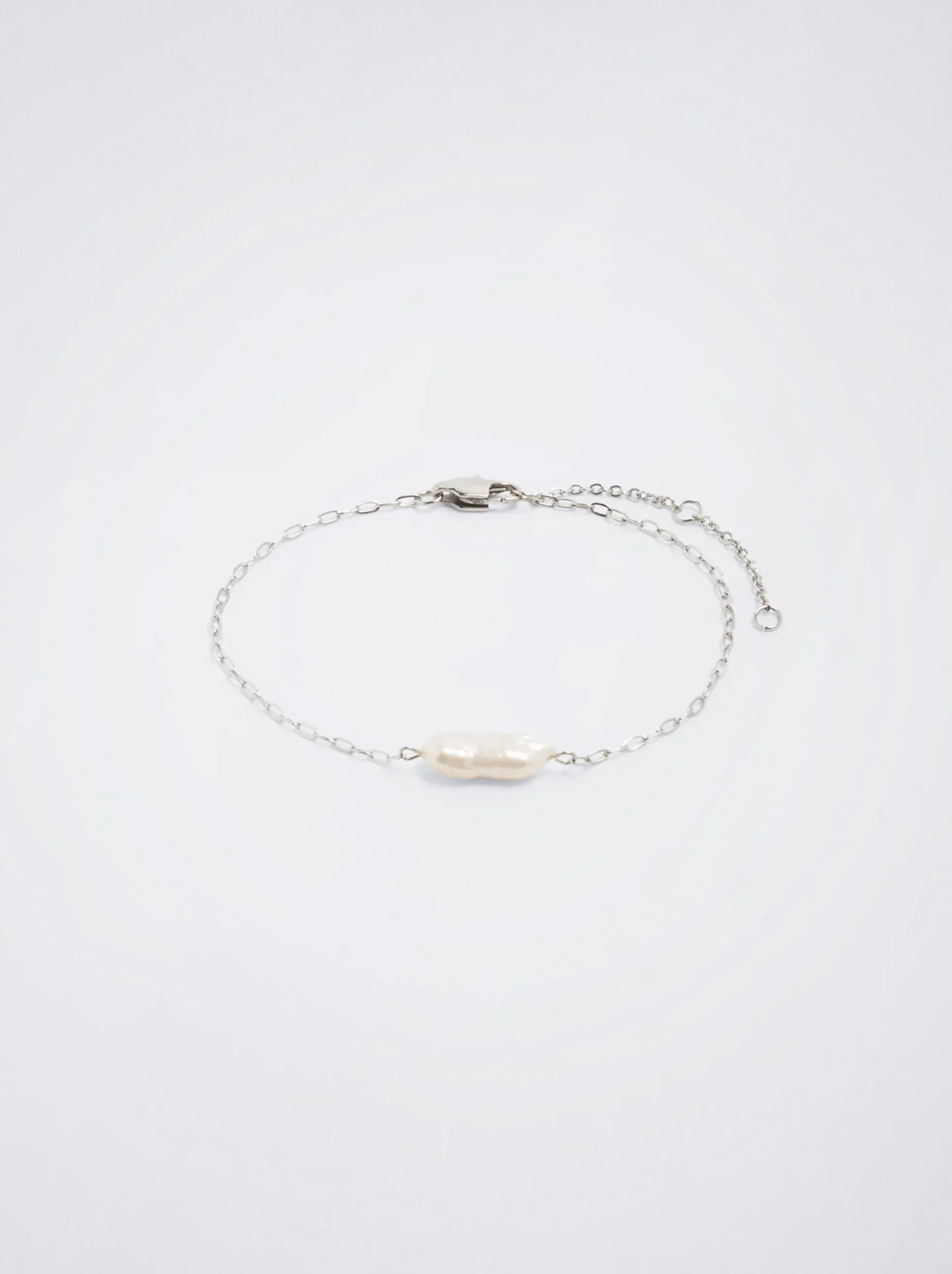 PARFOIS Ohrringe|Mittlere Ohrringe>Armband Aus Stahl Mit Perle Silber