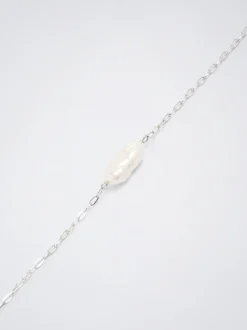 PARFOIS Ohrringe|Mittlere Ohrringe>Armband Aus Stahl Mit Perle Silber