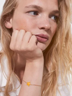 PARFOIS Ohrringe>Armband Aus Stahl Mit Stern Orange