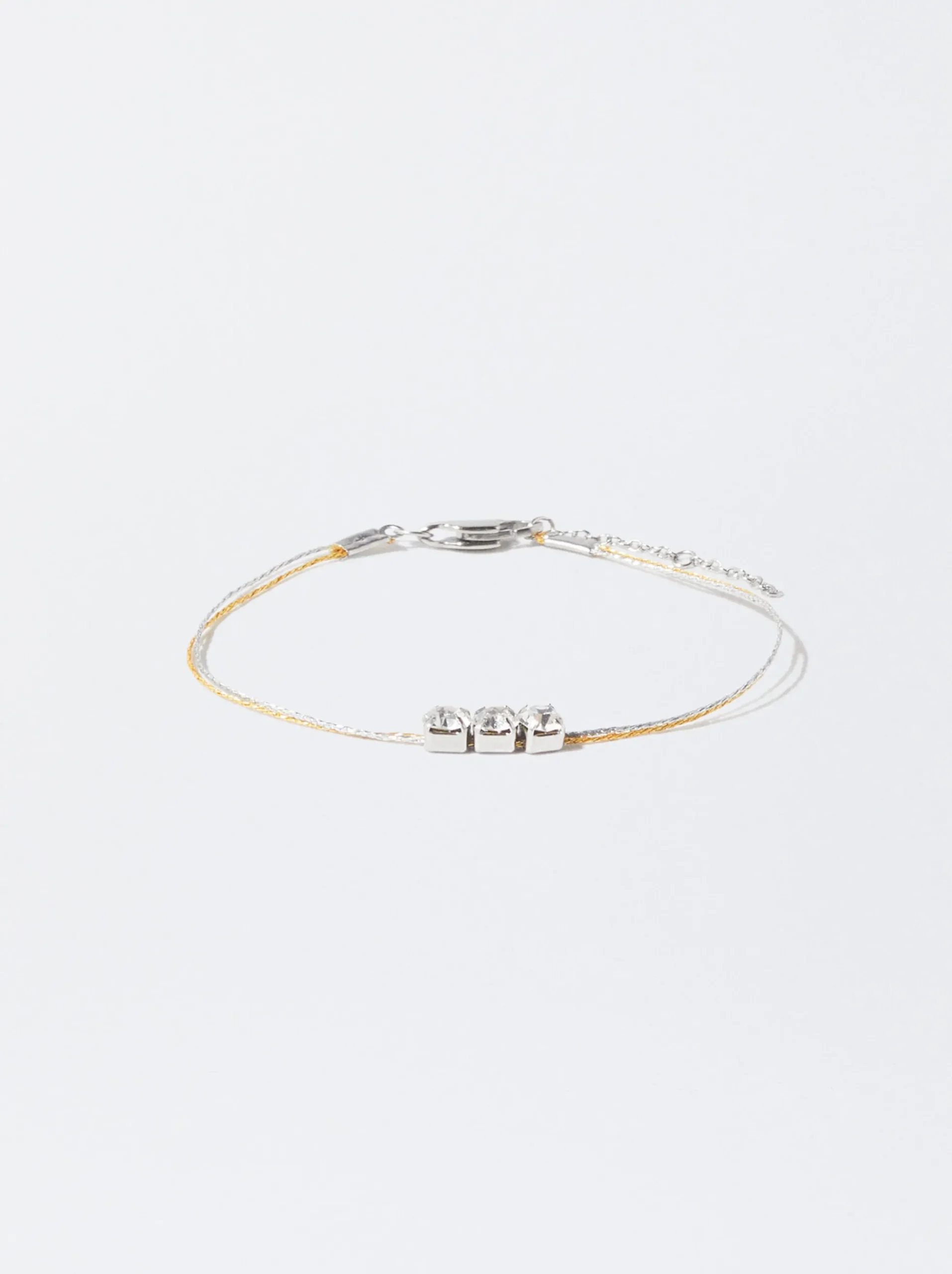 PARFOIS Ohrringe|Mittlere Ohrringe>Armband Aus Stahl Mit Strass Silber