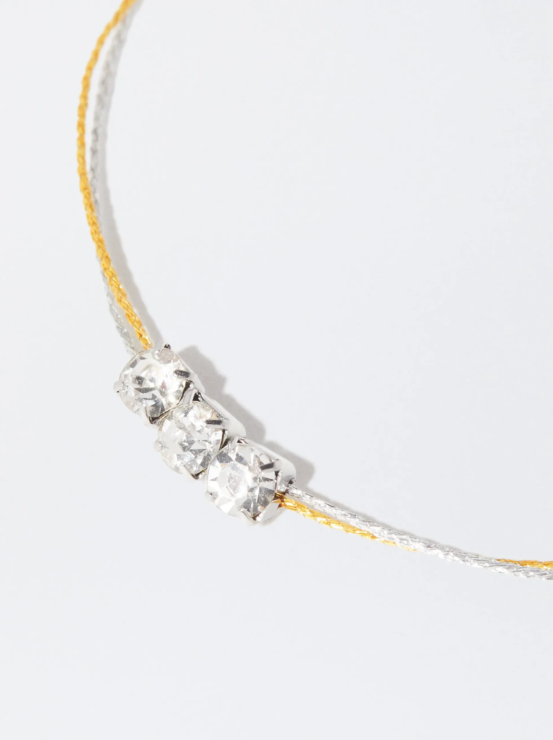 PARFOIS Ohrringe|Mittlere Ohrringe>Armband Aus Stahl Mit Strass Silber