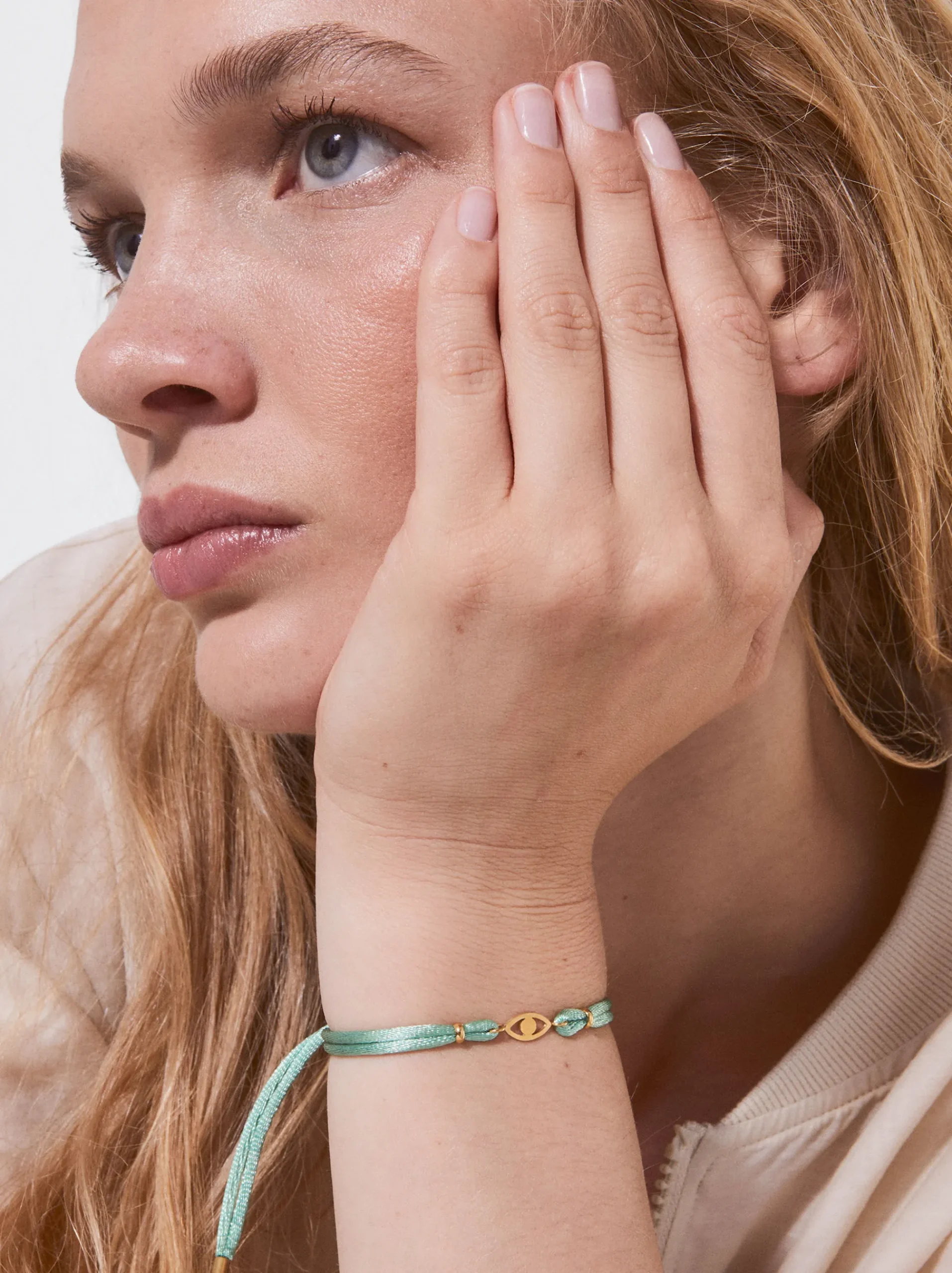 PARFOIS Ohrringe>Armband Aus Stahl Mit Zierauge Grün