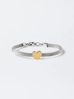 PARFOIS Ohrringe>Armband Aus Stahl Mit Zierherz Mehrfarbig