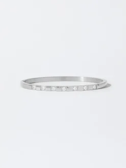 PARFOIS Ohrringe>Armband Aus Stahl Mit Zirkoniasteinen Silber