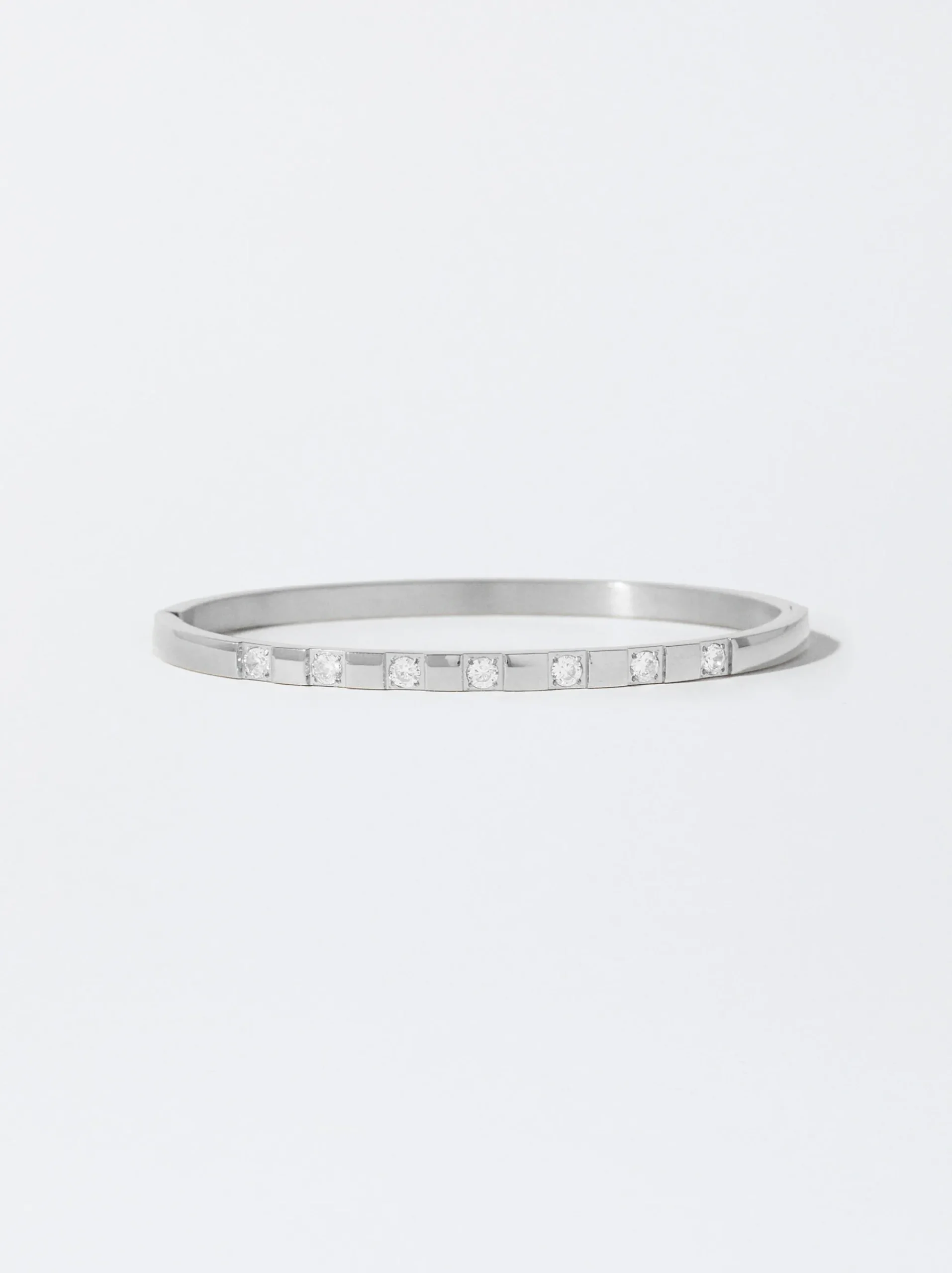 PARFOIS Ohrringe>Armband Aus Stahl Mit Zirkoniasteinen Silber