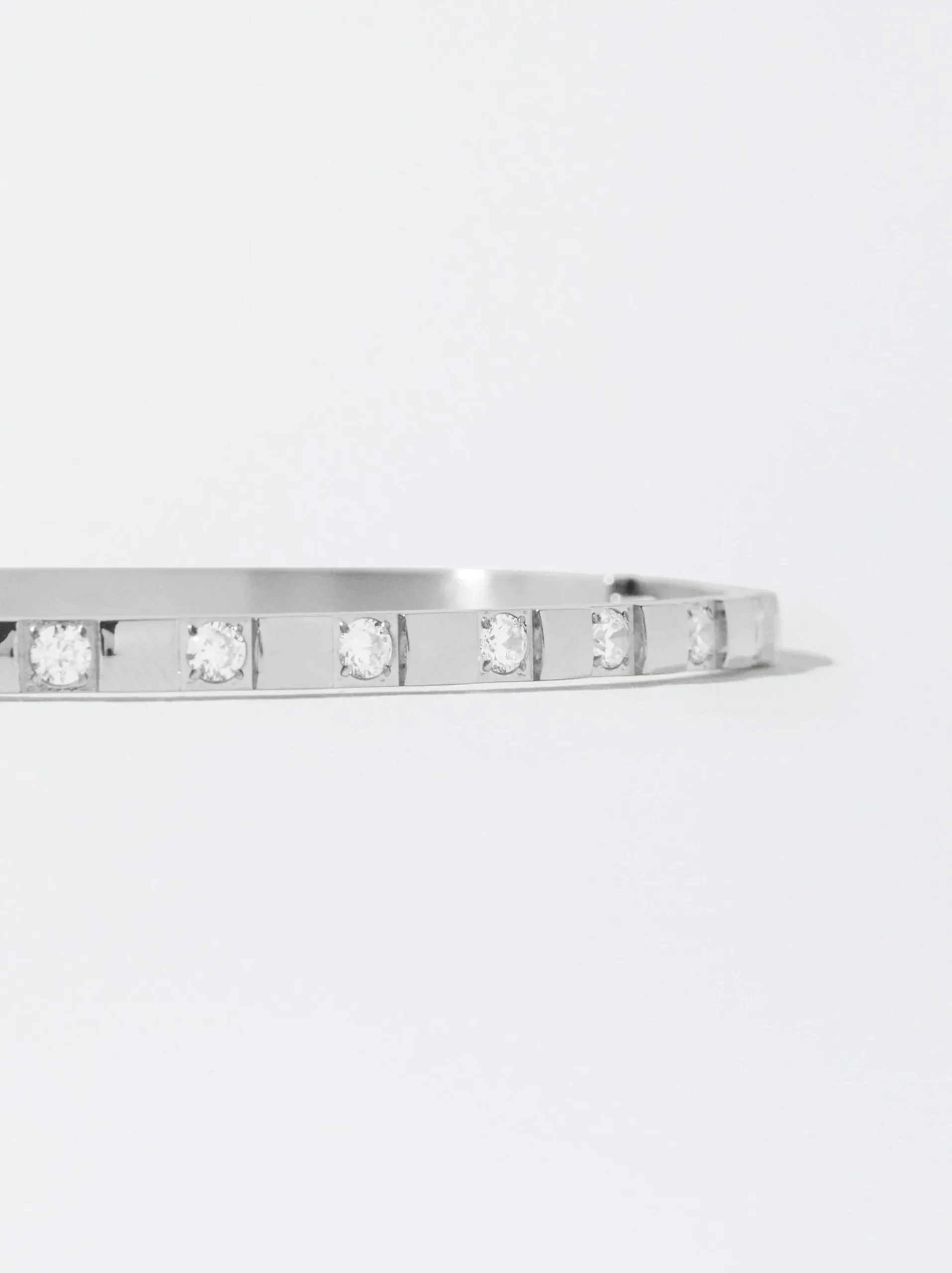 PARFOIS Ohrringe>Armband Aus Stahl Mit Zirkoniasteinen Silber