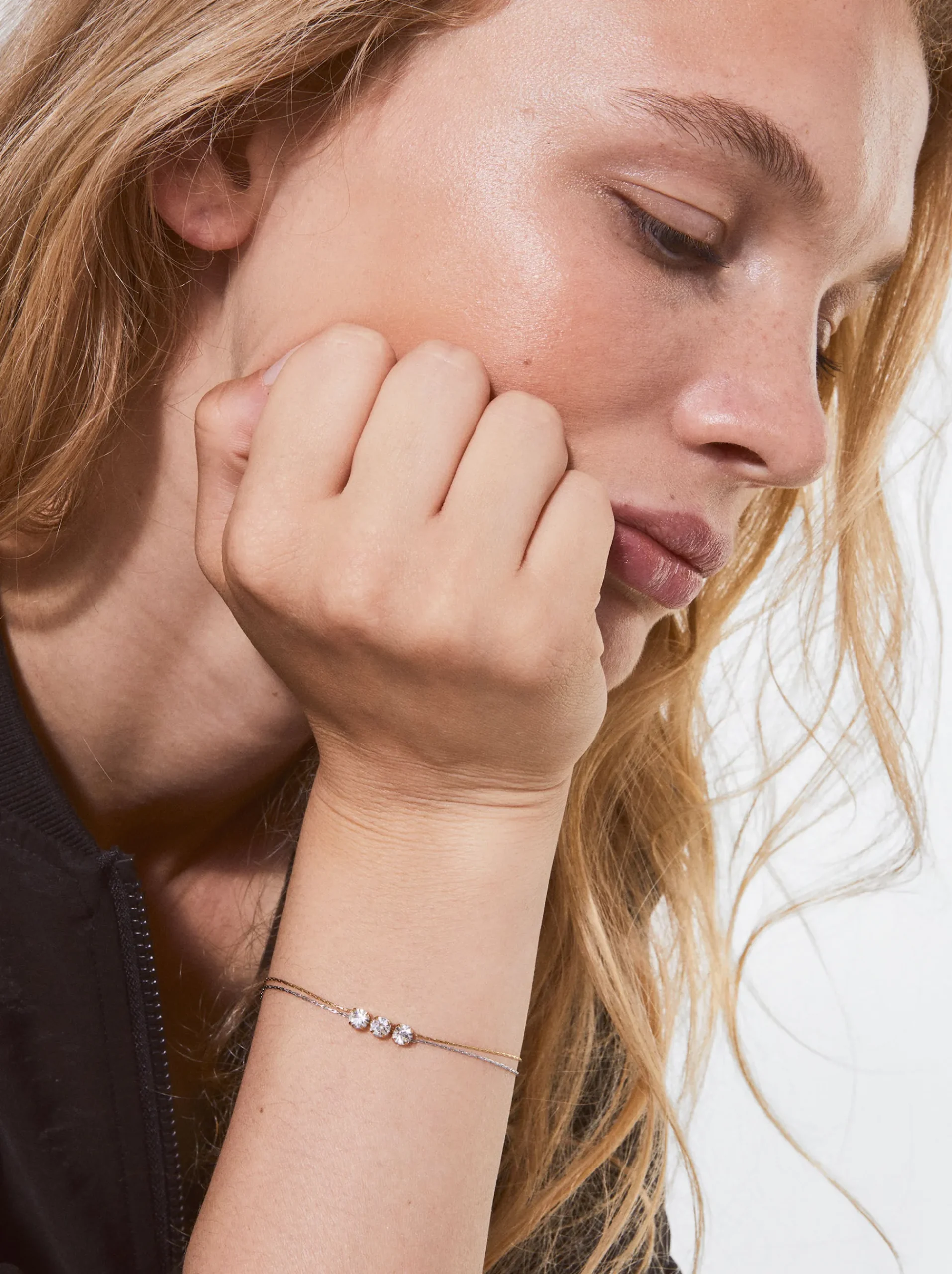 PARFOIS Ohrringe>Armband Aus Stahl Mit Zirkoniasteinen Golden