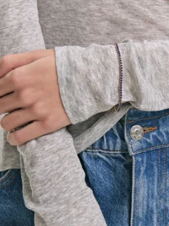 PARFOIS Kurze Halsketten>Armband Mit Zierkristallen Blau