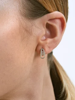 PARFOIS Basics|Kurze Ohrringe>Asymmetrische Stahlohrringe Mehrfarbig