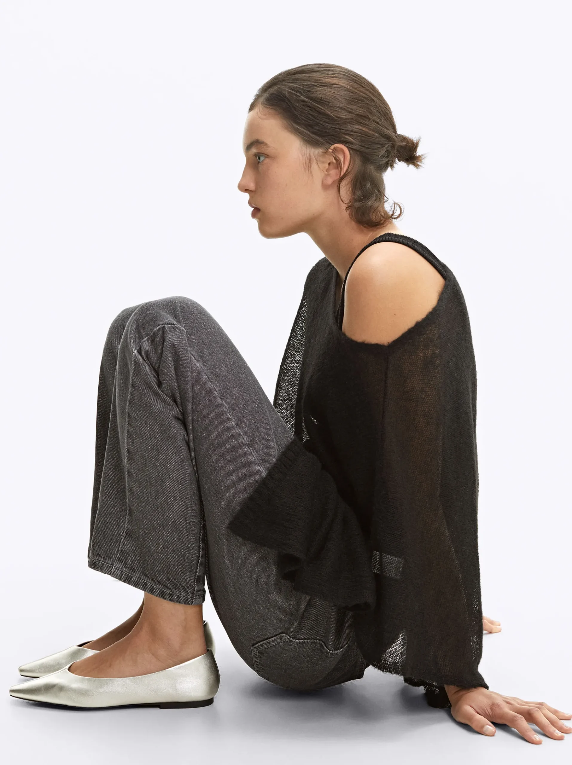 PARFOIS Raffinierter Modeschmuck|Kurze Ohrringe>Ballerinas Aus Metallic-Leder Golden