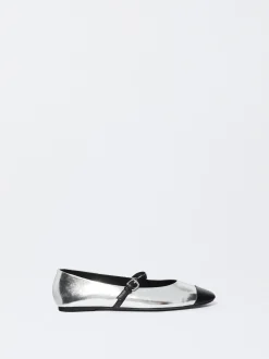 PARFOIS Raffinierter Modeschmuck|Kurze Ohrringe>Ballerinas In Metallic Mit Schnalle Silber
