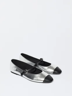 PARFOIS Raffinierter Modeschmuck|Kurze Ohrringe>Ballerinas In Metallic Mit Schnalle Silber