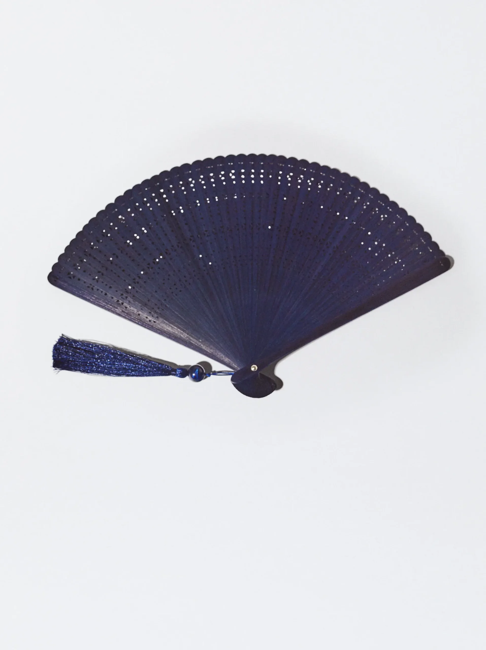 PARFOIS Fächer>Bambusfächer Mit Lochmuster Blau