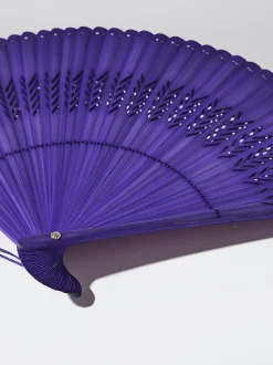 PARFOIS Fächer>Bambusf&auml;cher Mit Lochmuster Lila