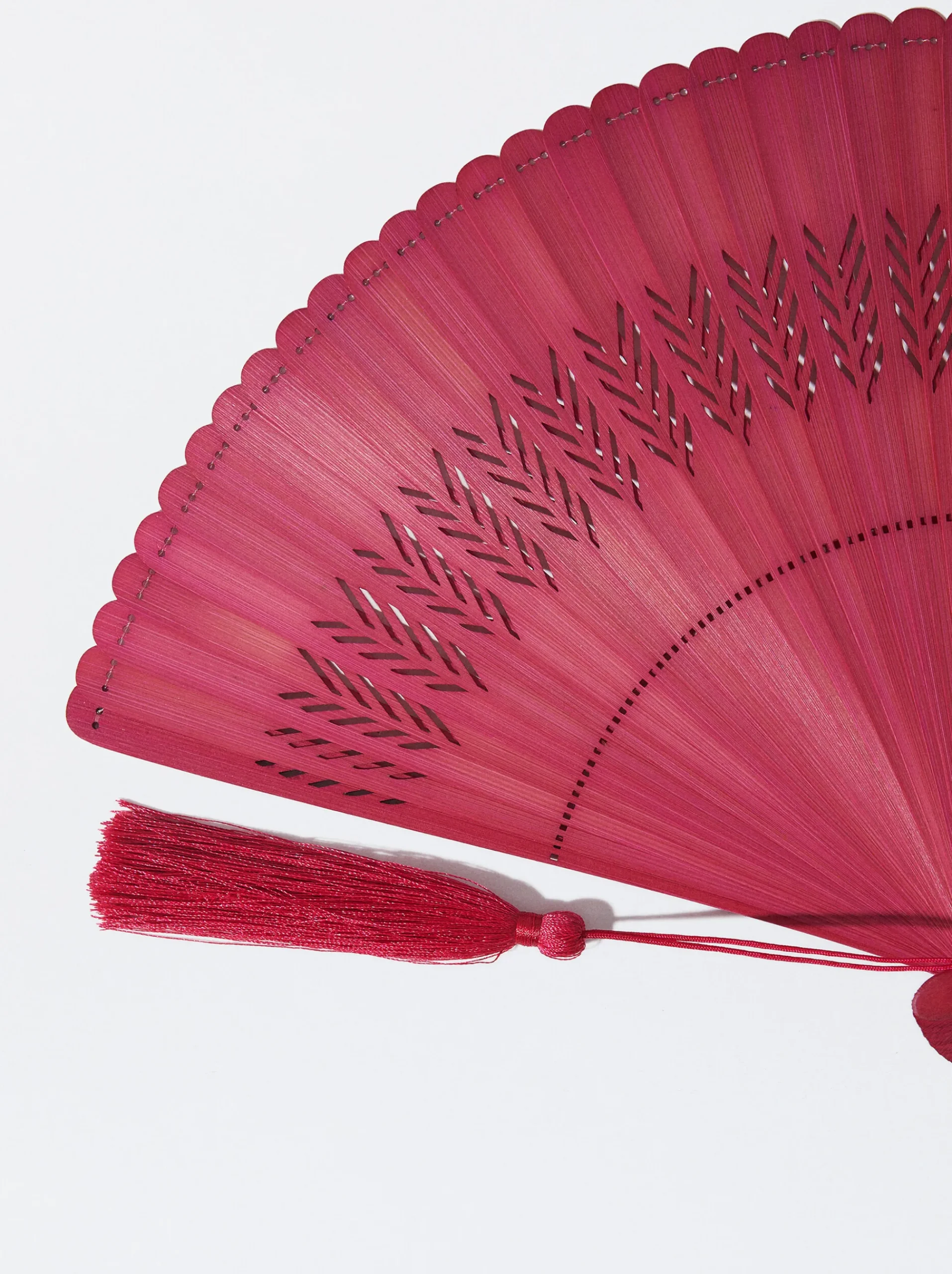 PARFOIS Fächer>Bambusfächer Mit Lochmuster Rosa