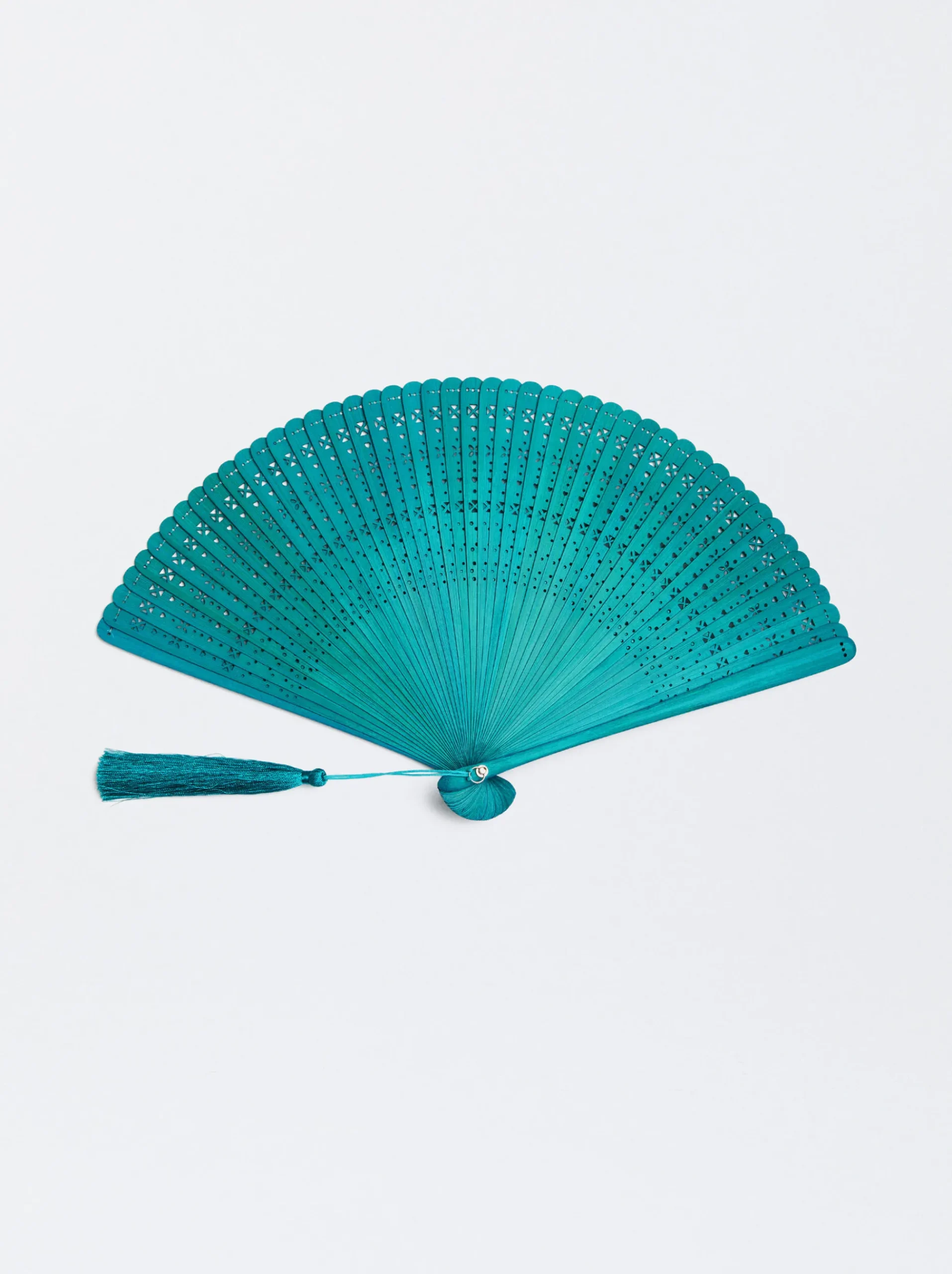 PARFOIS Fächer>Bambusfächer Mit Lochmuster Blau