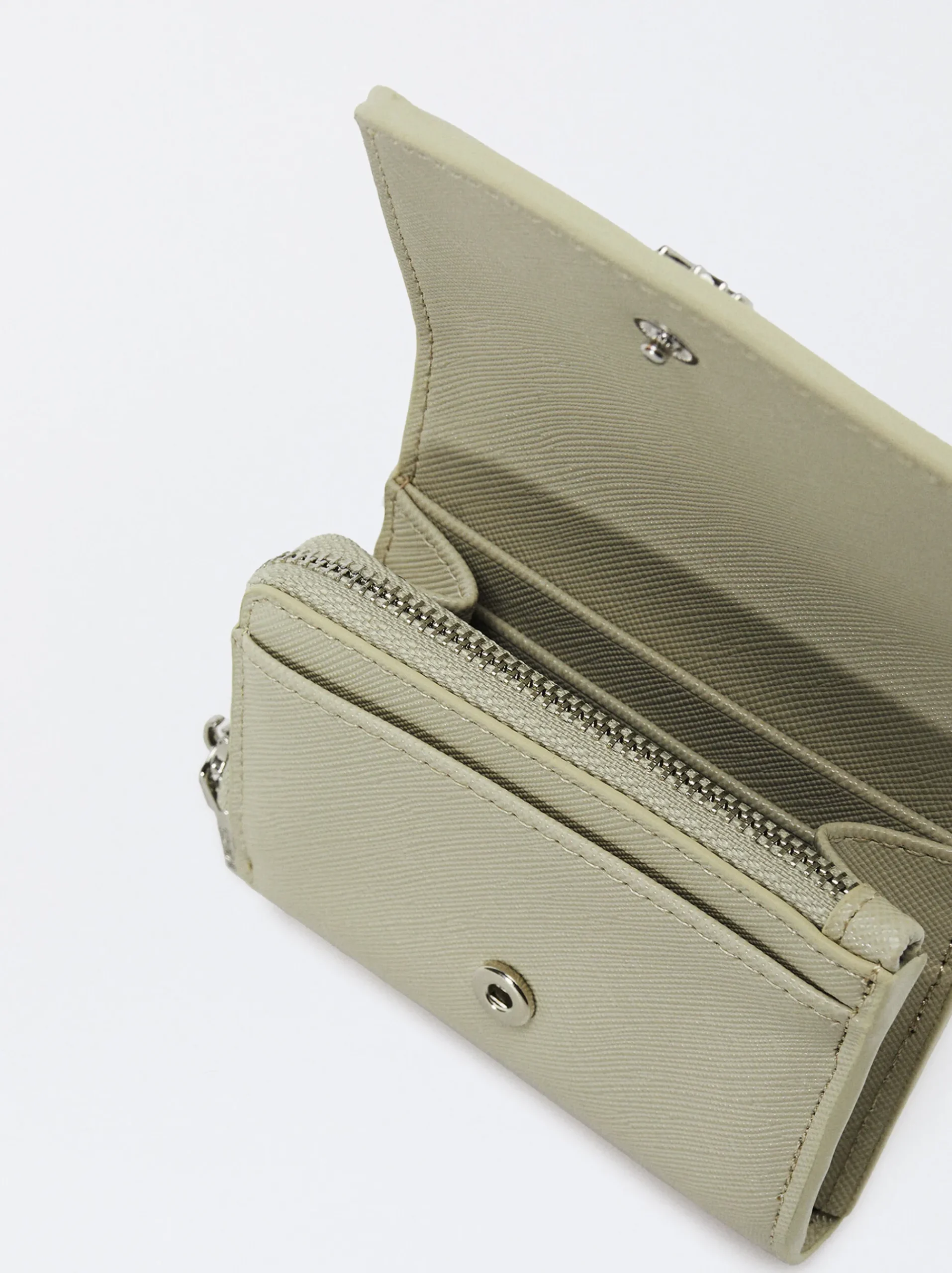 PARFOIS Goldfarbene Uhren>Basic Brieftasche Ekrü