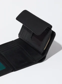 PARFOIS Goldfarbene Uhren>Basic Brieftasche Schwarz