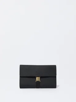 PARFOIS Goldfarbene Uhren>Basic Brieftasche Schwarz