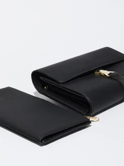 PARFOIS Goldfarbene Uhren>Basic Brieftasche Schwarz