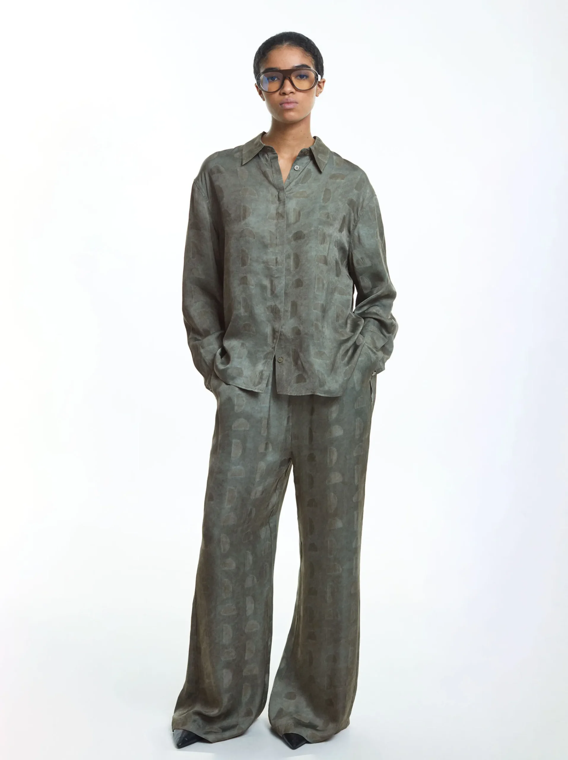 PARFOIS Strick|Tops und Shirts>Bedruckte Hose Grün