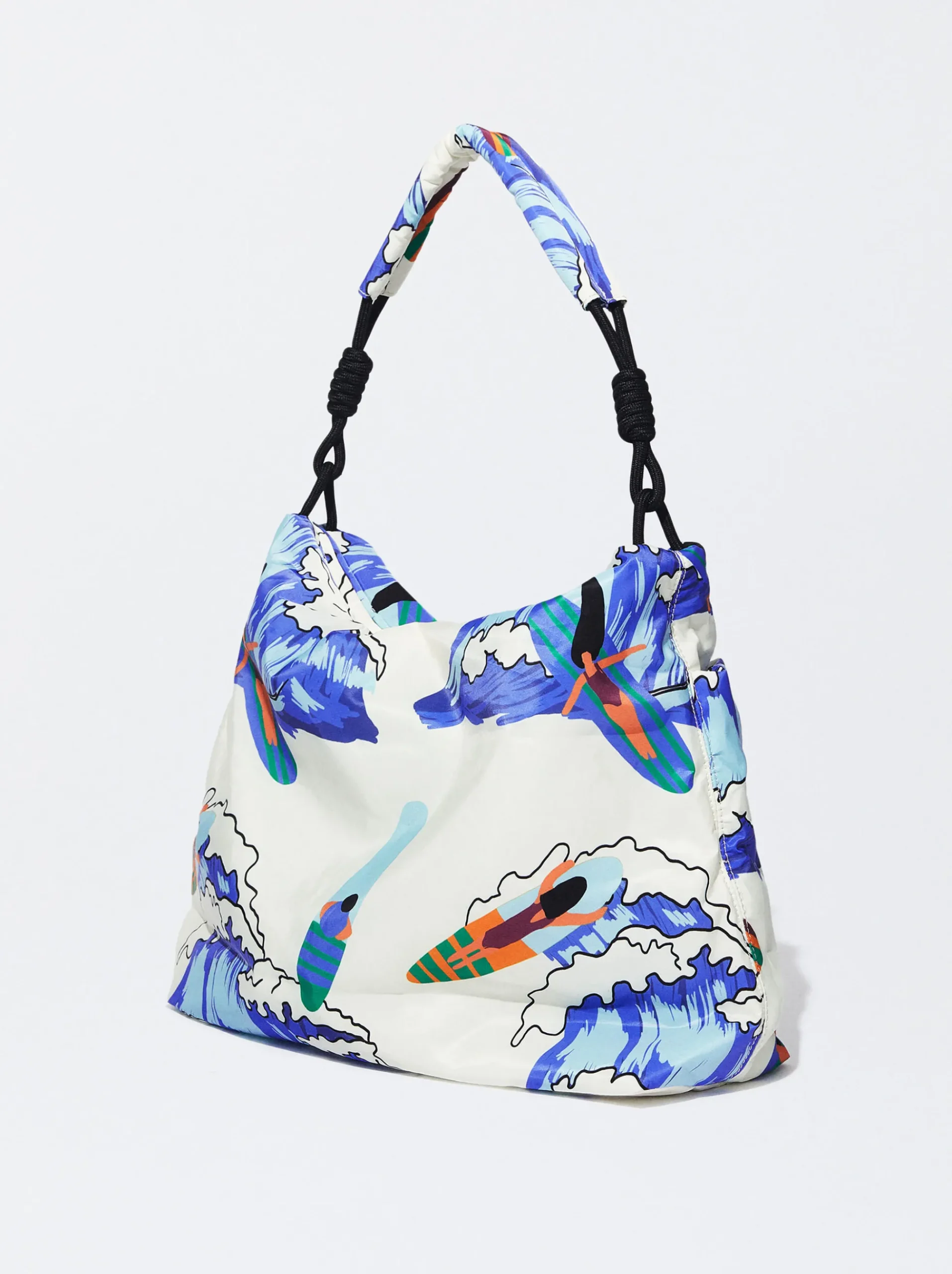 PARFOIS Basics|Umhängetaschen>Bedruckte Schultertasche Aus Nylon Ekrü