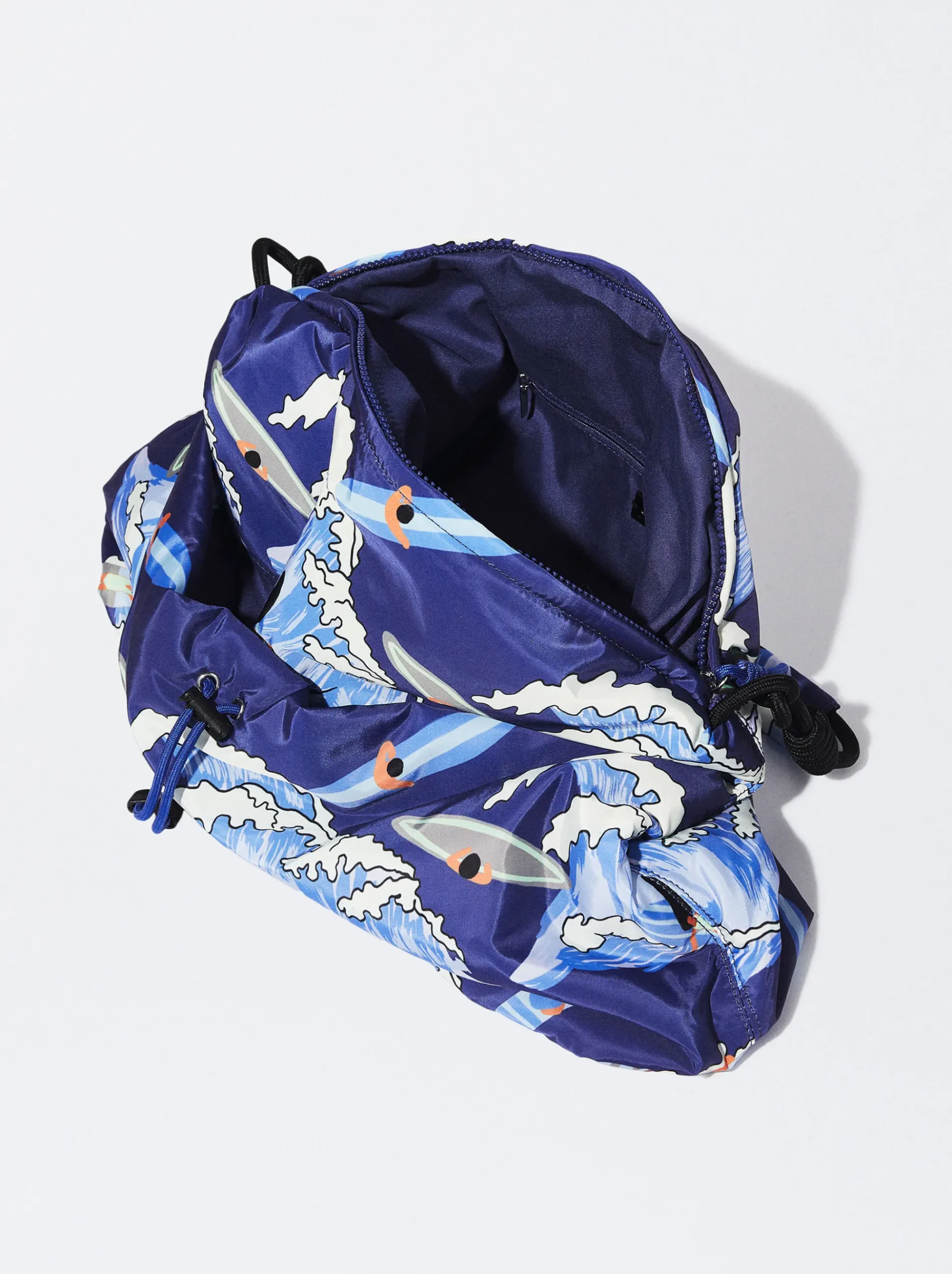 PARFOIS Basics|Umhängetaschen>Bedruckte Schultertasche Aus Nylon Marineblau