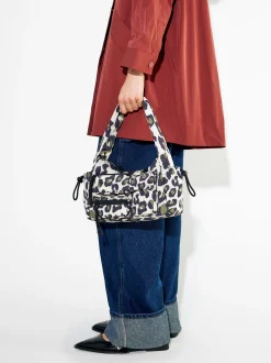 PARFOIS Basics|Umhängetaschen>Bedruckte Schultertasche Aus Nylon Mehrfarbig