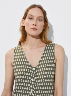 PARFOIS Kleider>Bedruckter Jumpsuit Khaki