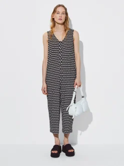 PARFOIS Kleider>Bedruckter Jumpsuit Schwarz