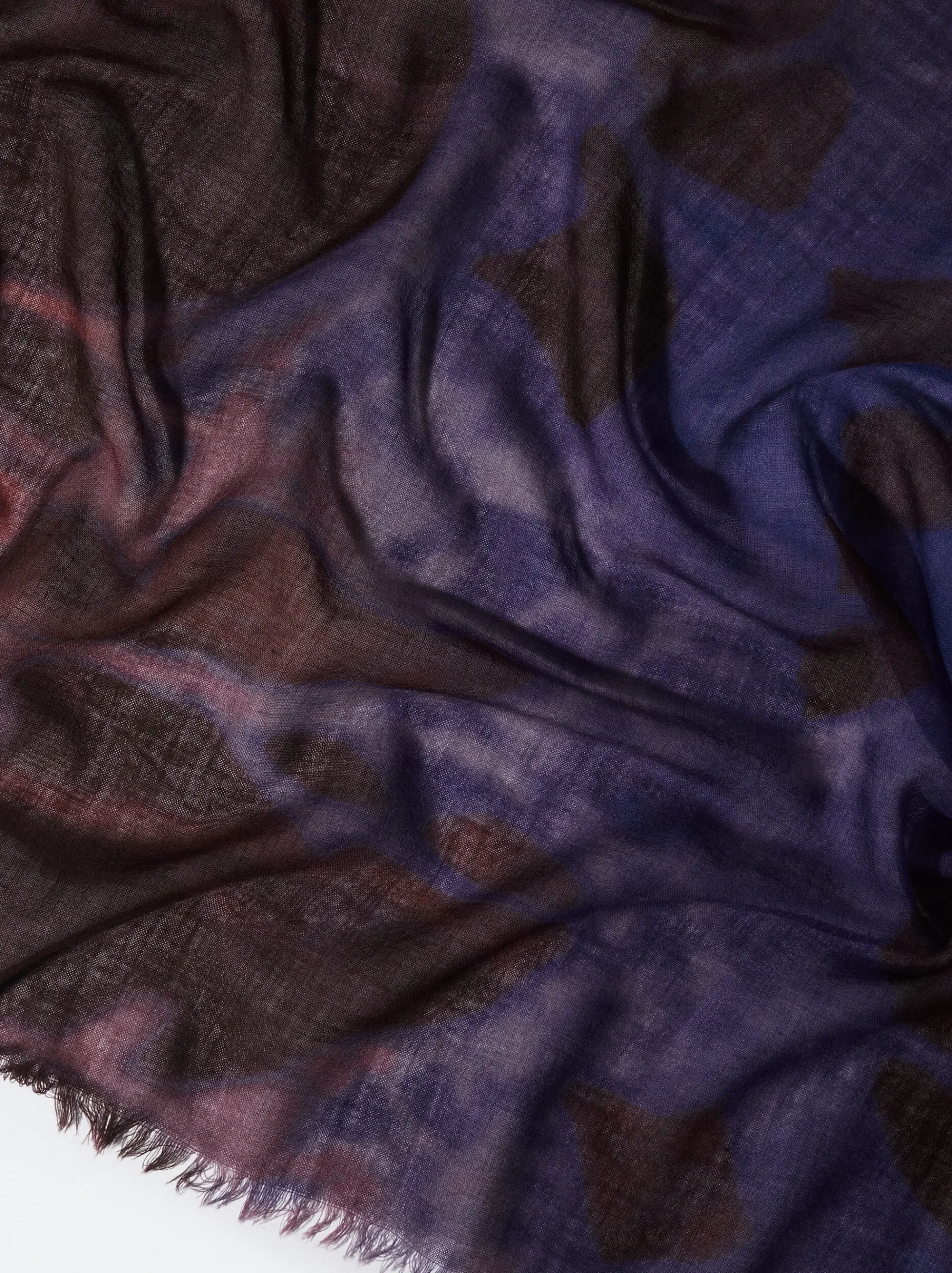 PARFOIS Printed>Bedruckter Schal Aus Wolle Bordeaux