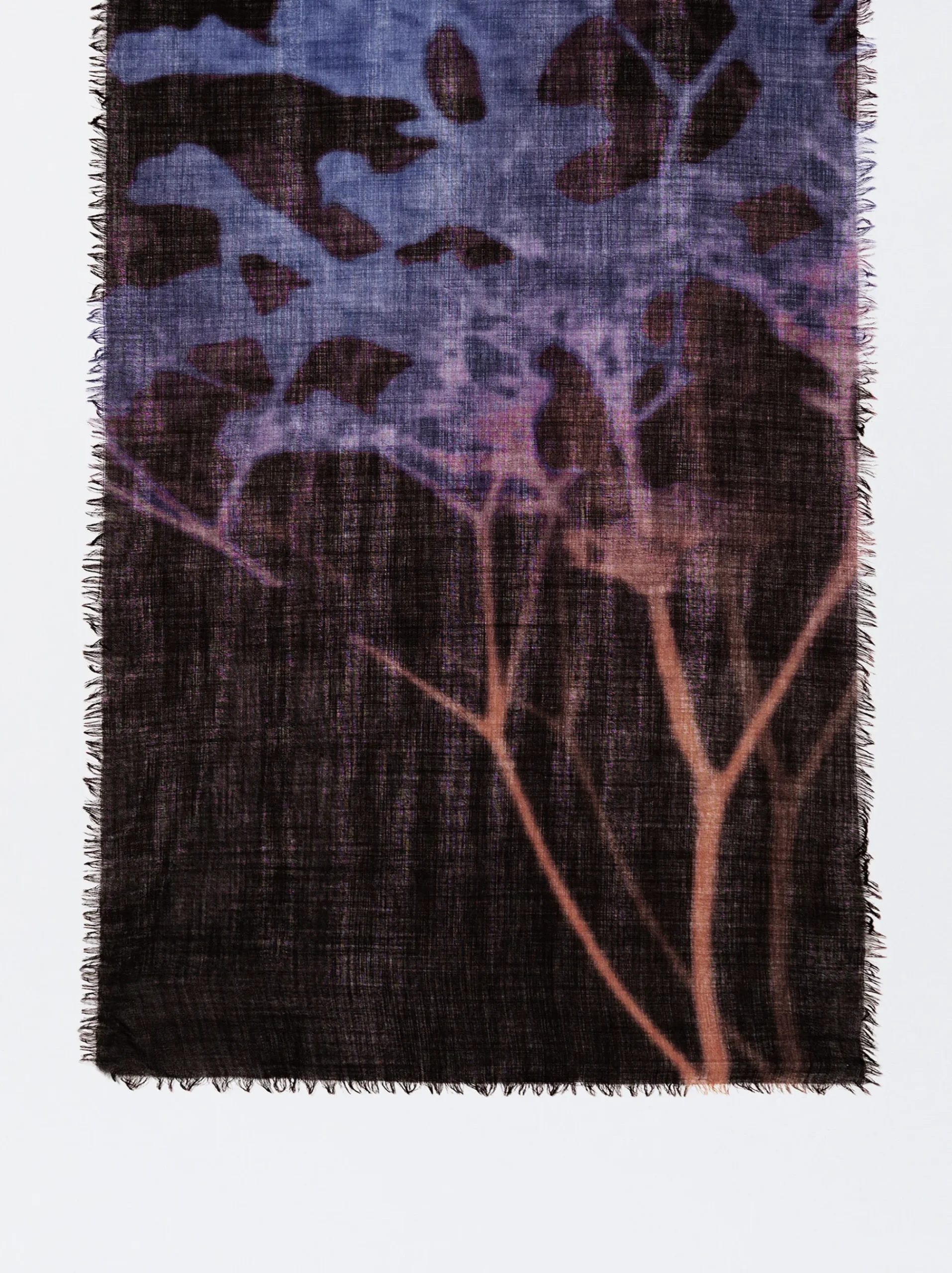 PARFOIS Printed>Bedruckter Schal Aus Wolle Bordeaux