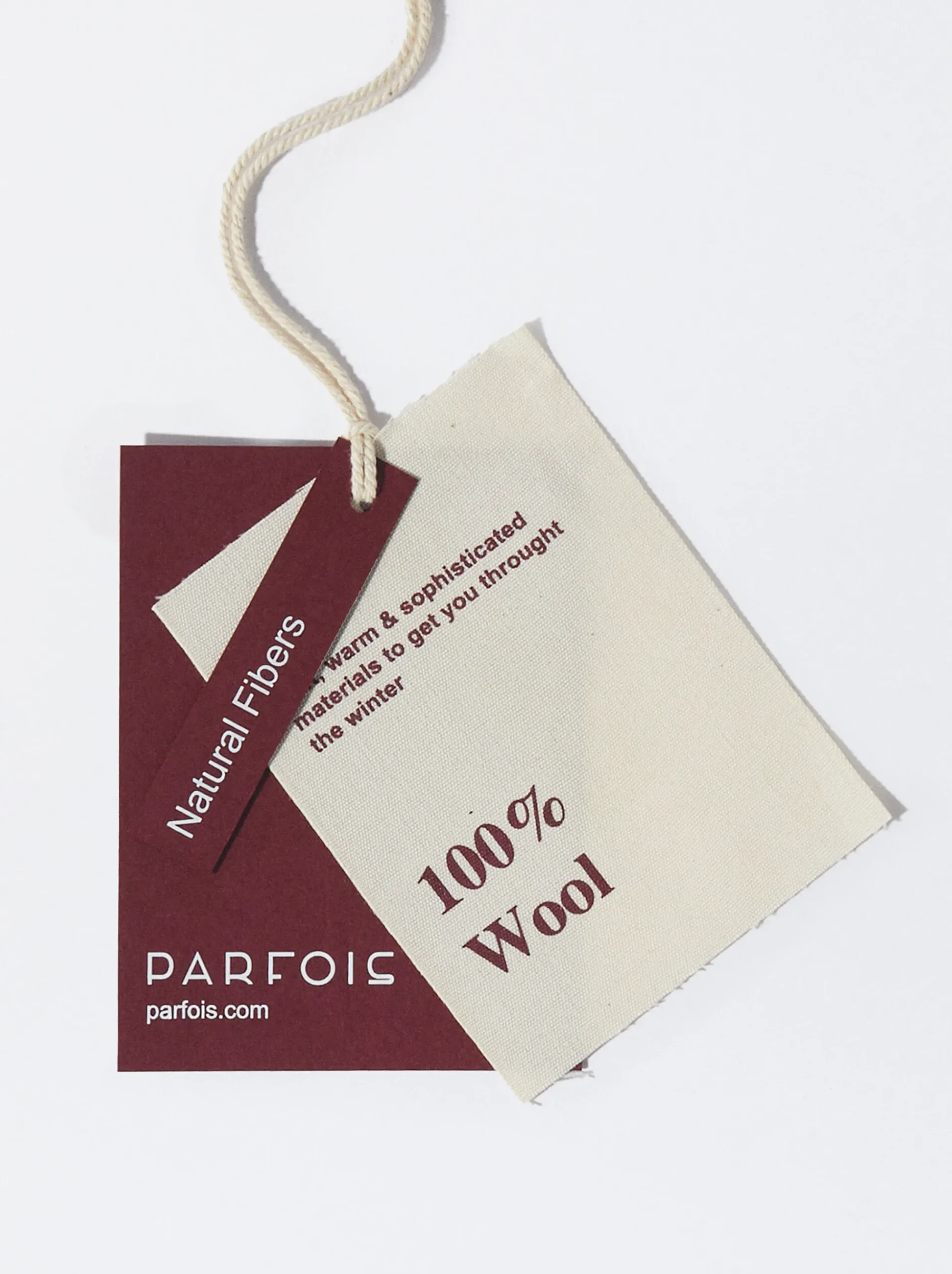 PARFOIS Printed>Bedruckter Schal Aus Wolle Bordeaux