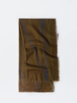 PARFOIS Schals|Schals>Bedruckter Schal Aus Wolle Khaki