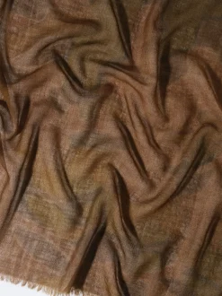 PARFOIS Schals|Schals>Bedruckter Schal Aus Wolle Khaki
